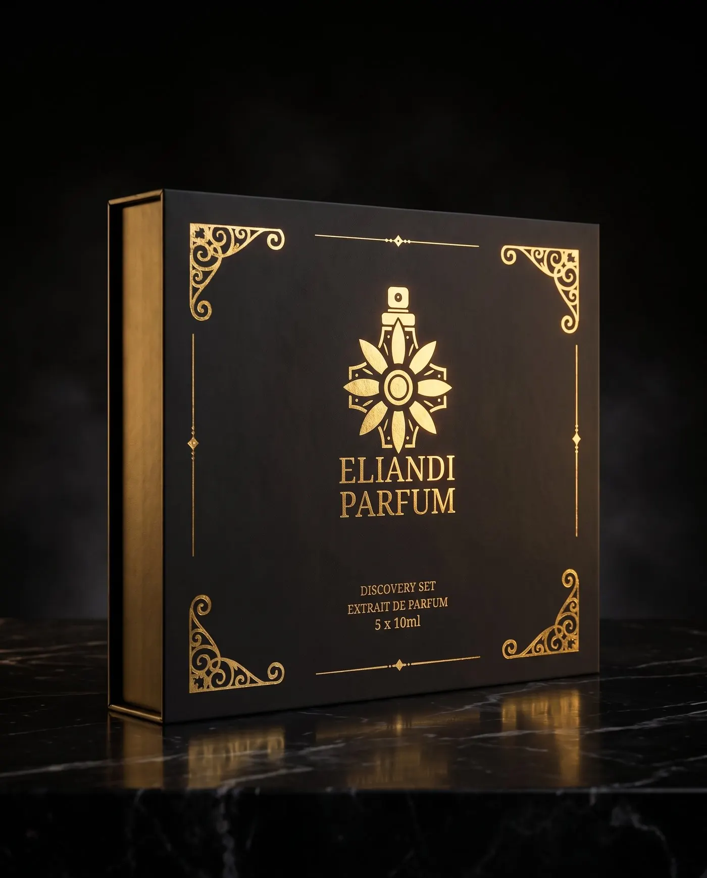De Eliandi Discovery Set: gouden doos met vijf samples van 10 ml